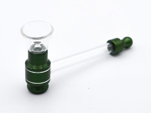 Szklana lufka do suszu Metal Zielona