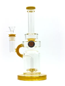 Unikatowe bongo Żółte Flower Windmill 28cm