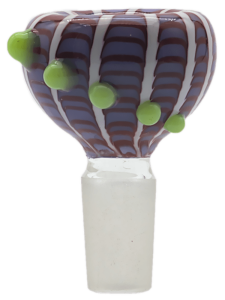 Fioletowy/zielony Cybuch do bonga Spiderweb 14.4mm