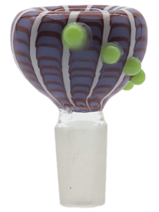 Fioletowy/zielony Cybuch do bonga Spiderweb 14.4mm