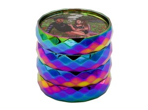 Solidny metalowy młynek do suszu Rainbow Stoners 50mm 