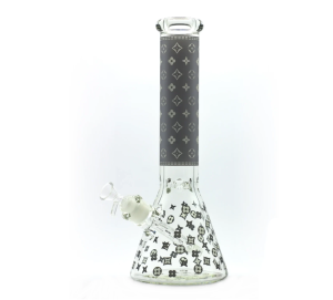Bongo szklane Czarne Luxury Vuitton 36cm