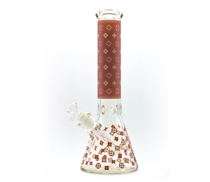 Bongo szklane Czerwone Luxury Vuitton 36cm