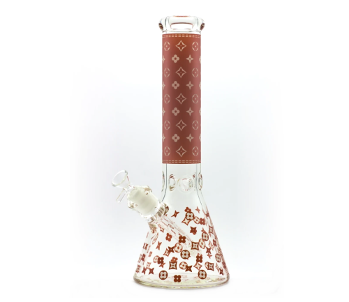 Bongo szklane Czerwone Luxury Vuitton 36cm 1.png