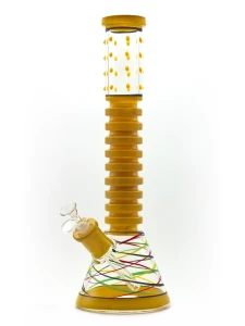 Bongo szklane Pomarańczowe 60s 41cm