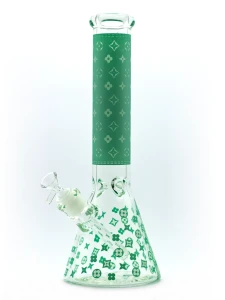 Bongo szklane Zielone Luxury Vuitton 36cm