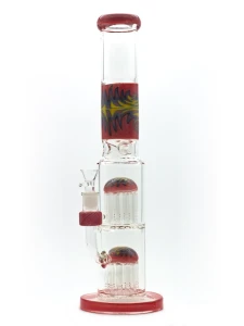 Bongo z filtracją Czerwone Double 10-arm Pattern Tree 41cm