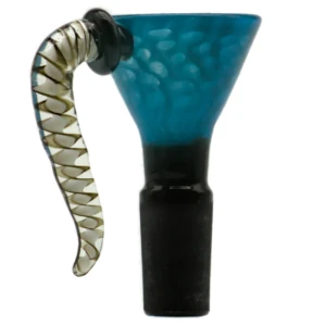 Błękitny Cybuch do bonga z uchwytem Tail 14.4mm