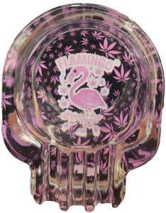 Szklana popielniczka  Flamingo Różowy