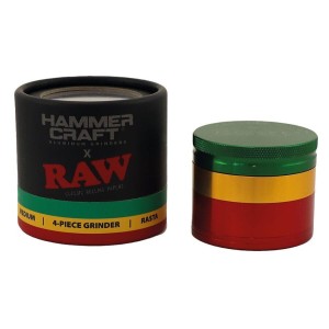 RAW Hammer Craft Medium Aluminium Grinder Rasta 4